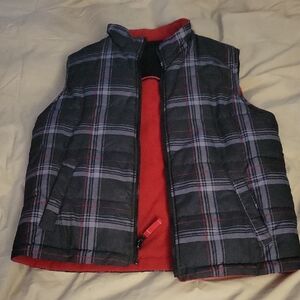 Quilted Black and Red Vest for Versatile Layering